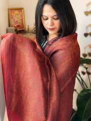 Maroon Pashmina Shawl with Zari
