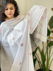 Handmade Kantha Dupatta in Pure Cotton