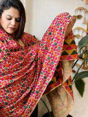 Handmade Phulkari Dupatta in Cotton