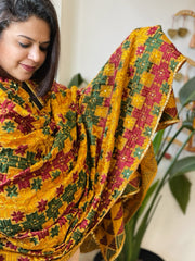Handmade Phulkari Dupatta in Cotton