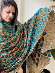 Handmade Phulkari Dupatta in Cotton