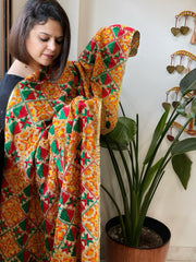 Handmade Phulkari Dupatta in Cotton