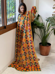 Handmade Phulkari Dupatta in Cotton