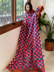 Handmade Phulkari Dupatta in Cotton