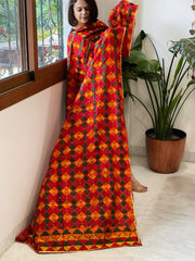 Handmade Phulkari Dupatta in Cotton