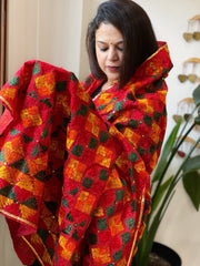 Handmade Phulkari Dupatta in Cotton