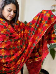 Handmade Phulkari Dupatta in Cotton