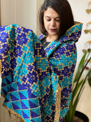 Handmade Phulkari Dupatta in Cotton