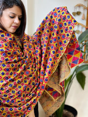 Handmade Phulkari Dupatta in Cotton