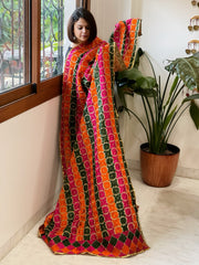 Handmade Phulkari Dupatta in Cotton