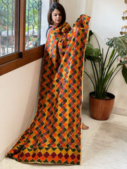 Handmade Phulkari Dupatta in Cotton