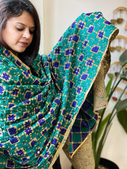 Handmade Phulkari Dupatta in Cotton