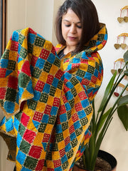 Handmade Phulkari Dupatta in Cotton