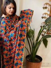 Handmade Phulkari Dupatta in Cotton