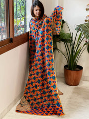 Handmade Phulkari Dupatta in Cotton