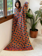 Handmade Phulkari Dupatta in Cotton