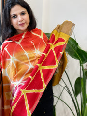Cotton Silk Clamp Dyed Dupatta
