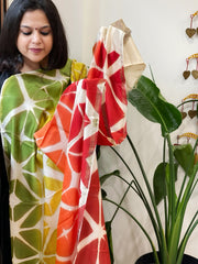 Cotton Silk Clamp Dyed Dupatta