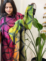 Cotton Silk Clamp Dyed Dupatta