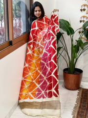 Cotton Silk Clamp Dyed Dupatta