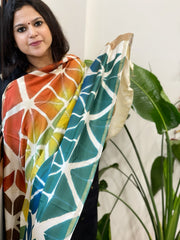 Cotton Silk Clamp Dyed Dupatta