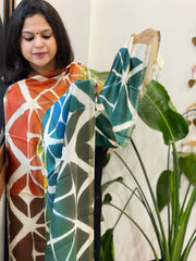 Cotton Silk Clamp Dyed Dupatta
