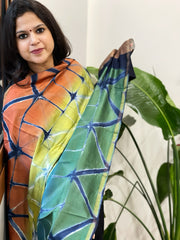 Cotton Silk Clamp Dyed Dupatta