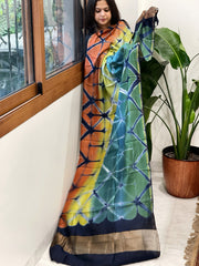 Cotton Silk Clamp Dyed Dupatta