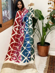 Cotton Silk Clamp Dyed Dupatta