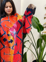 Cotton Silk Clamp Dyed Dupatta