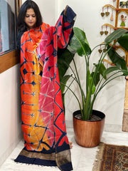 Cotton Silk Clamp Dyed Dupatta
