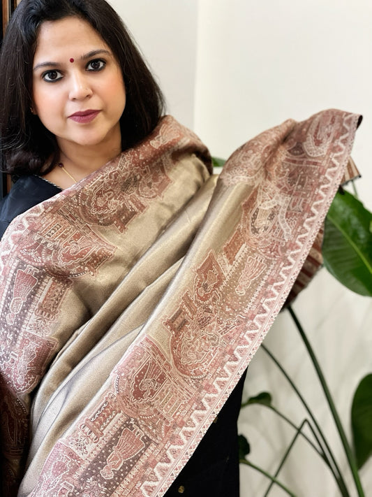 Woven Pure Silk Kaani Dupatta with Zari