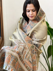 Woven Pure Silk Kaani Dupatta with Zari