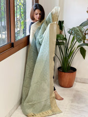 Aqua Woven Banarasi Dupatta in Tissue