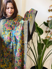 Handpainted Kalamkari Dupatta in Cotton