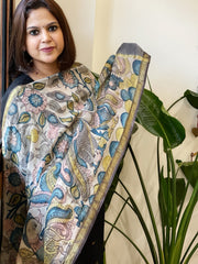 Handpainted Kalamkari Dupatta in Chanderi Silk