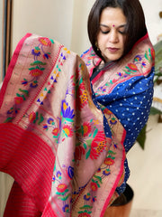 Bandhani with Woven Paithani Dupatta in Fine Blended Silk