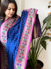 Bandhani with Woven Paithani Dupatta in Fine Blended Silk