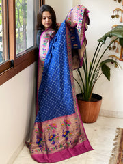 Bandhani with Woven Paithani Dupatta in Fine Blended Silk