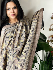 Kashish Ajrakh Handblock Printed Dupatta on Chanderi Silk