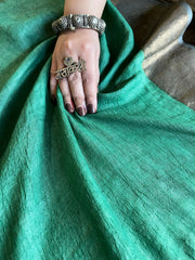 Handpainted Kalamkari Saree in Pure Tussar Silk