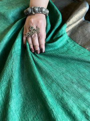 Handpainted Kalamkari Saree in Pure Tussar Silk