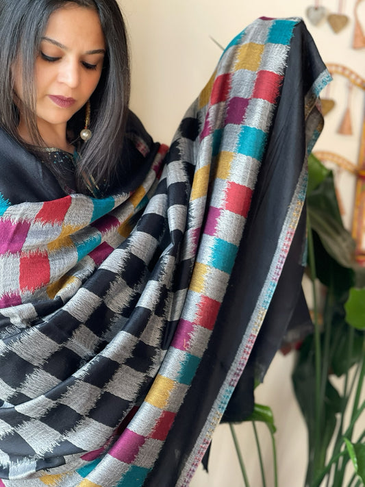 Woven Ikat Pashmina Shawl