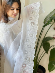 Kota Cotton Dupatta with Cut Work