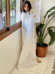 Cotton Dupatta with Thread Embroidered Border