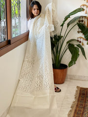 Handwoven Chanderi Dupatta with Self Design