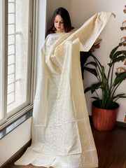 Nakshi Kantha Dupatta in Pure Tussar Silk
