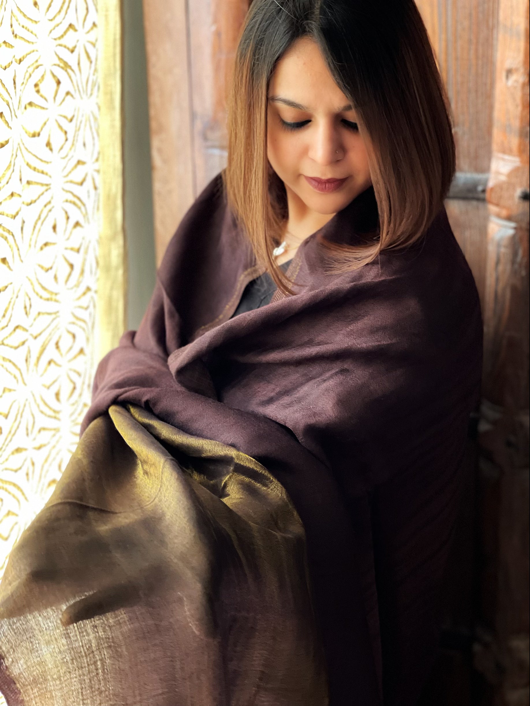 Pashmina Shawl with Zari