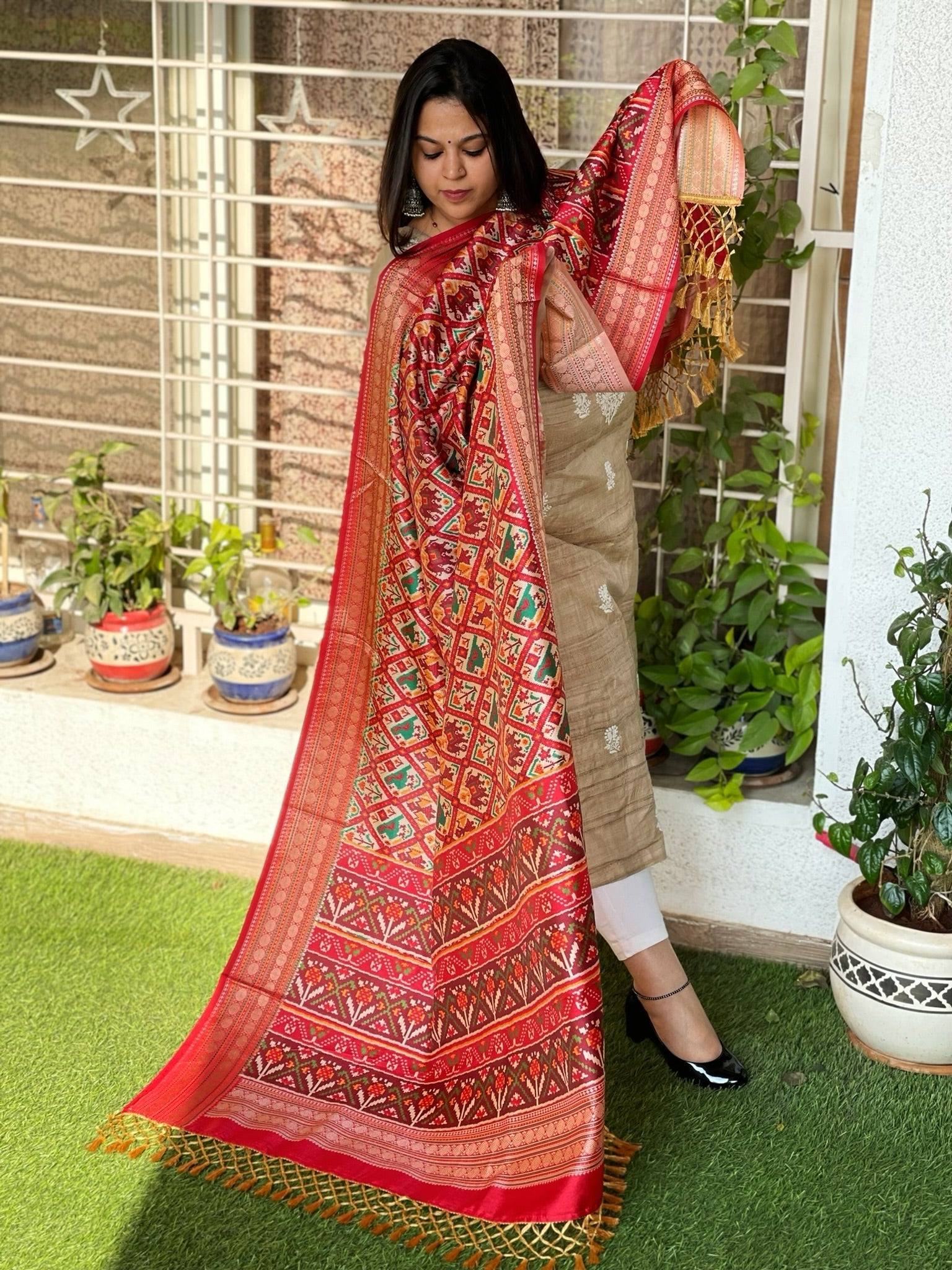 Printed Patola Dupatta in Fine Art Silk