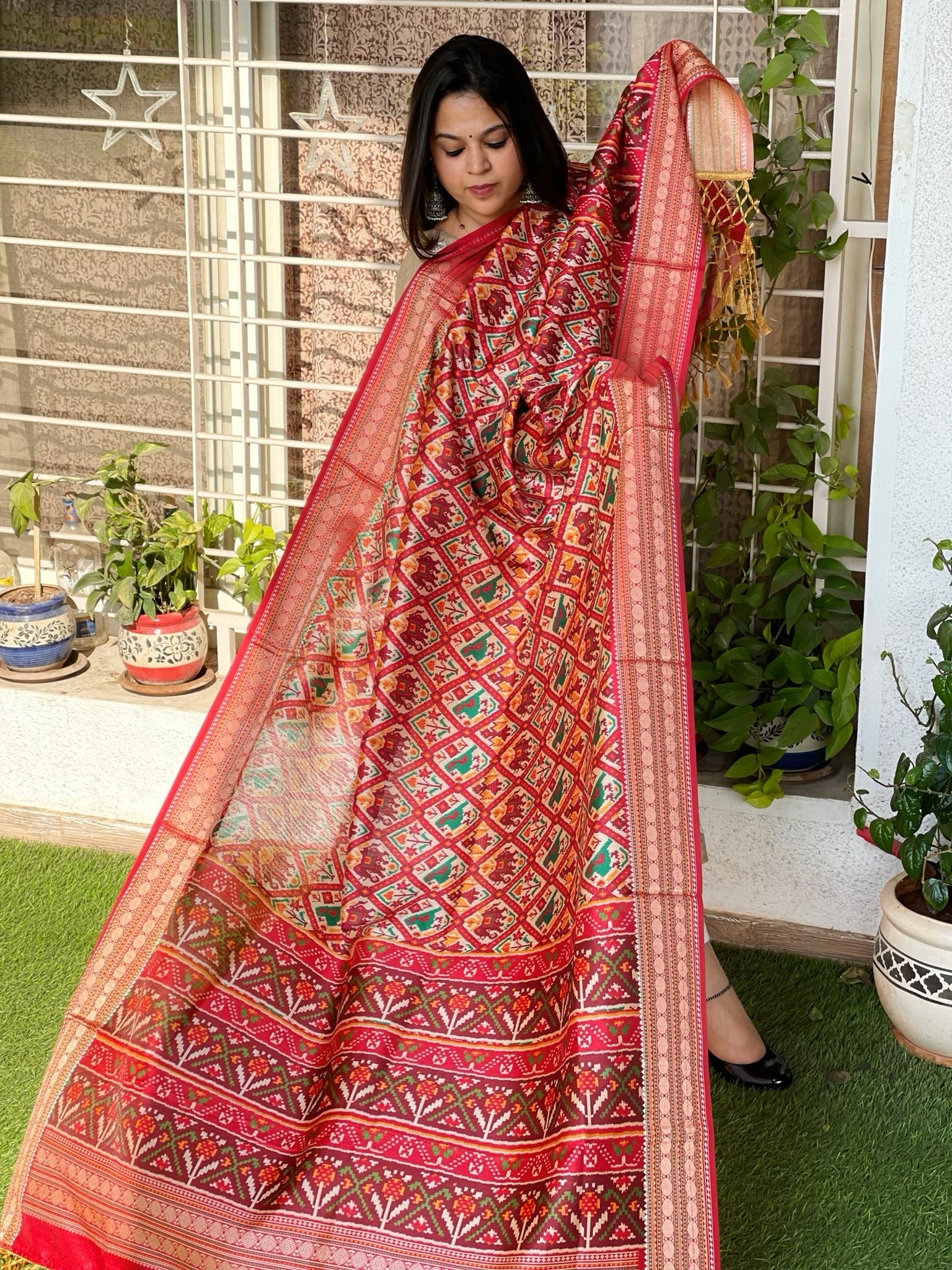 Printed Patola Dupatta in Fine Art Silk